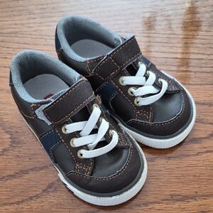 New • See Kai Run Brown Leather Sneakers